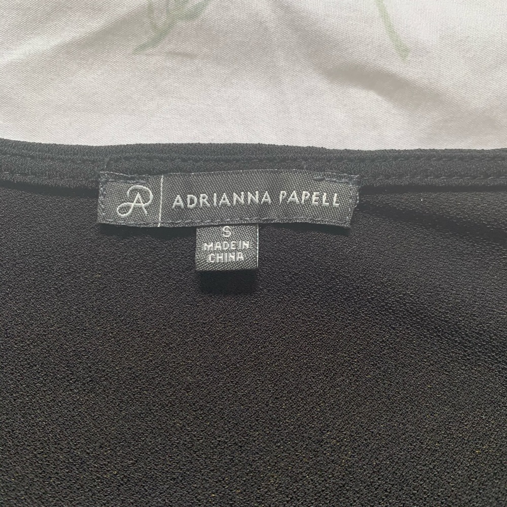 Adrianna‎ Papell  Black 3/4 Sleeve Blouse RN#59782 - Picture 6 of 8